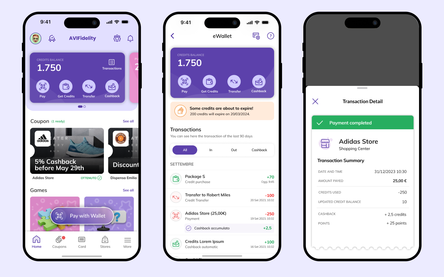 ux/ui design for loyalty mobile app